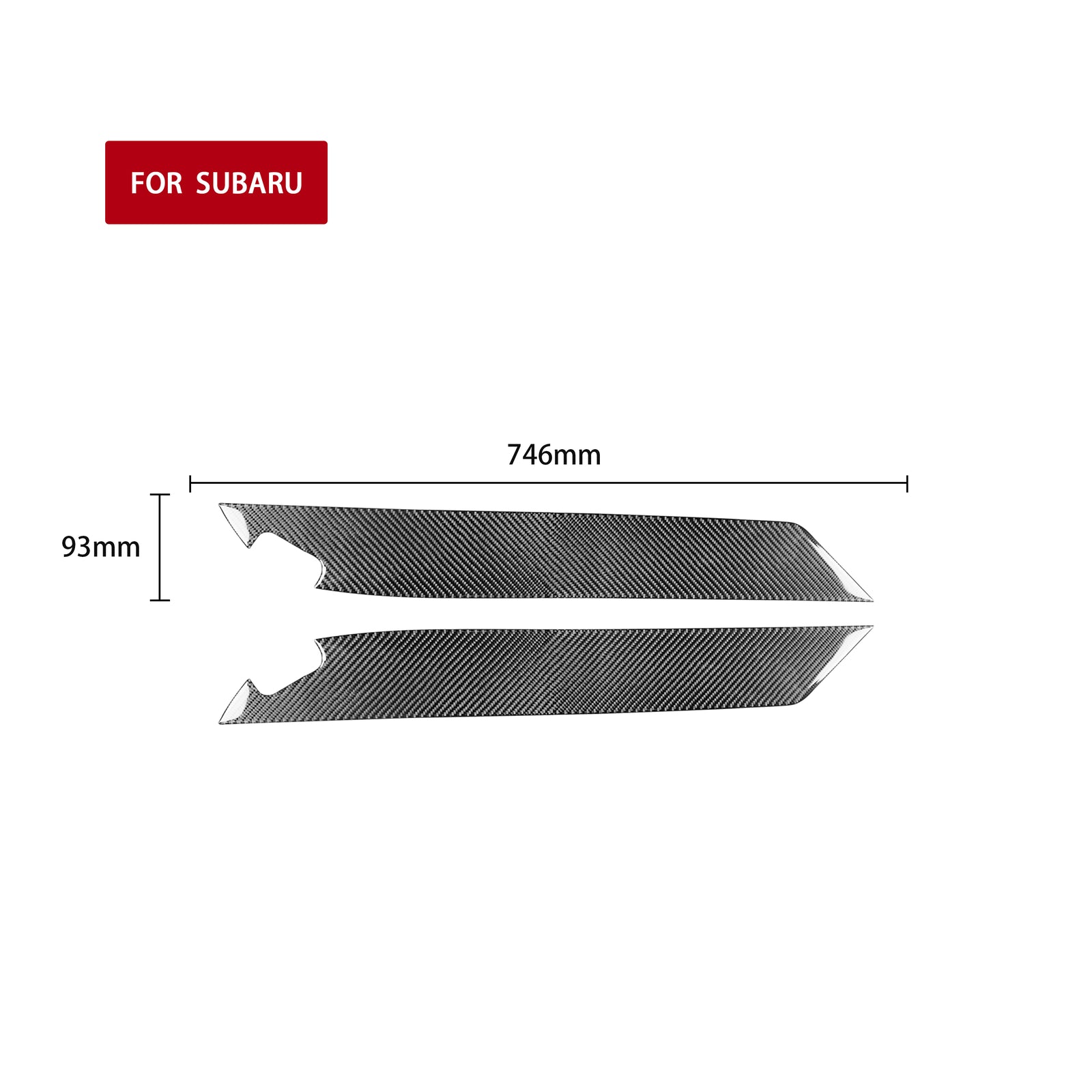 2Pcs Carbon Fiber Door Panel Cover Trim for Toyota 86 for Subaru BRZ 2017-2019