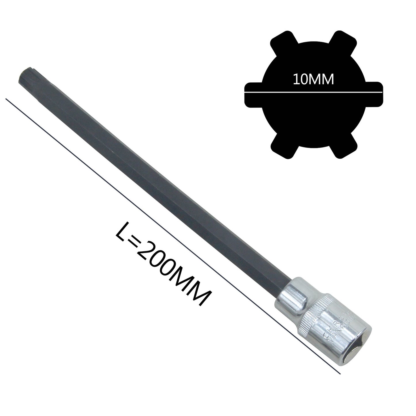 200mm 1/2 inch drive x M10 Ribe cylinder head bolts T52 PE drive socket for Volkswagen T40080
