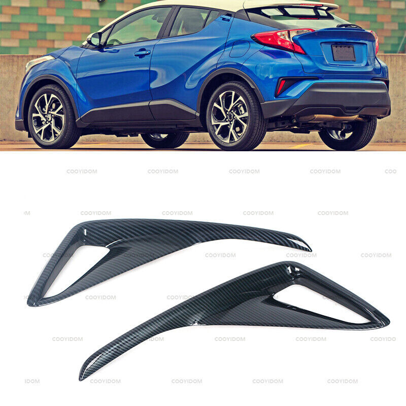 Rear fog light bumper lens trim made of carbon fiber for Toyota C-HR 2018-2022