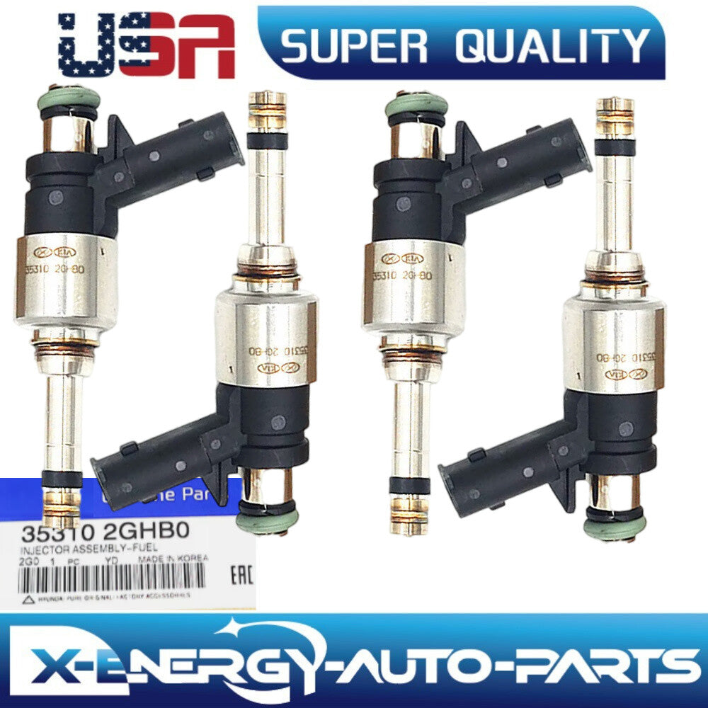 4X Fuel Injector for Hyundai for Elantra N Kona N for Veloster N 2.0L 353102GHB0