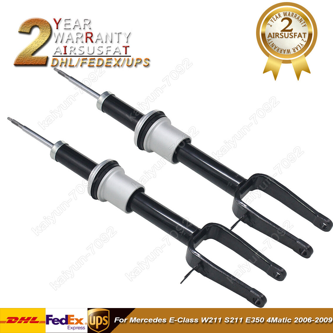 2x for Mercedes E-Class W211 S211 E350 4Matic 06-09 Front Shock Absorber Struts