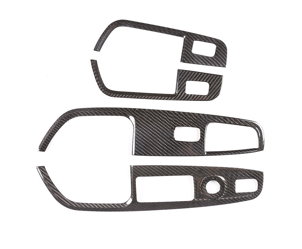 Real Carbon Fiber Window Lift Switch Panel Trim for Alfa Romeo for Stelvio 2017-2020