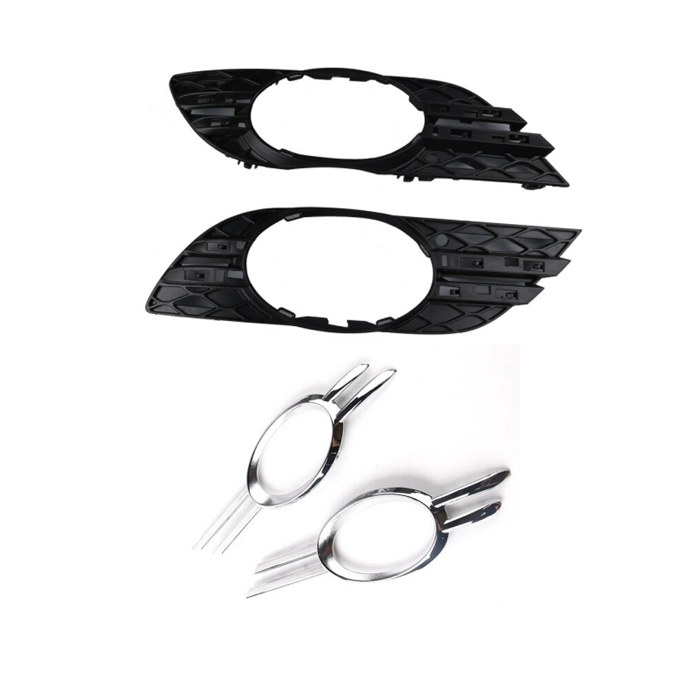 Front Fog Light Grille Chrome Trim Cover Set for 2007-09 for Mercedes E-Class W211