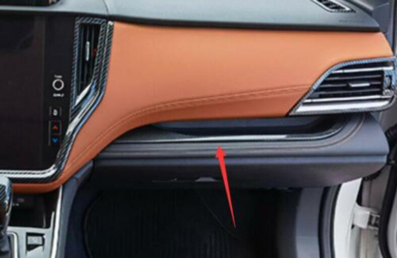 for Subaru Outback 20-23 Carbon Fiber Look Central Console Dashboard Strip Trim