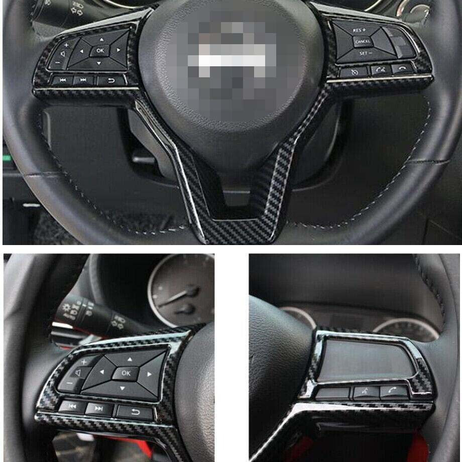 for Nissan Sentra 2020-2023 Carbon Fiber ABS Steering Wheel Frame Decor Trim*3X