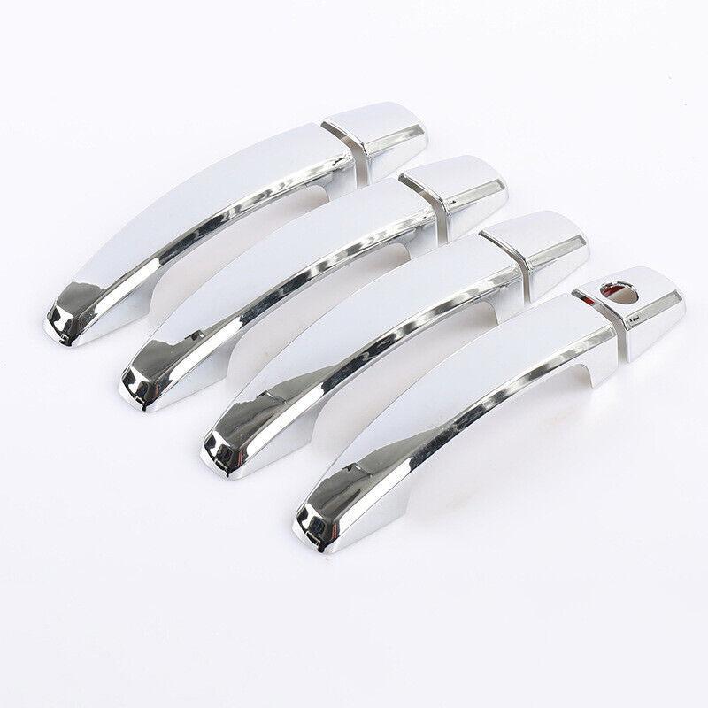 Silver ABS Exterior Side Door Handle Cover Trim 8PCS for Cadillac Car SRX 10-16