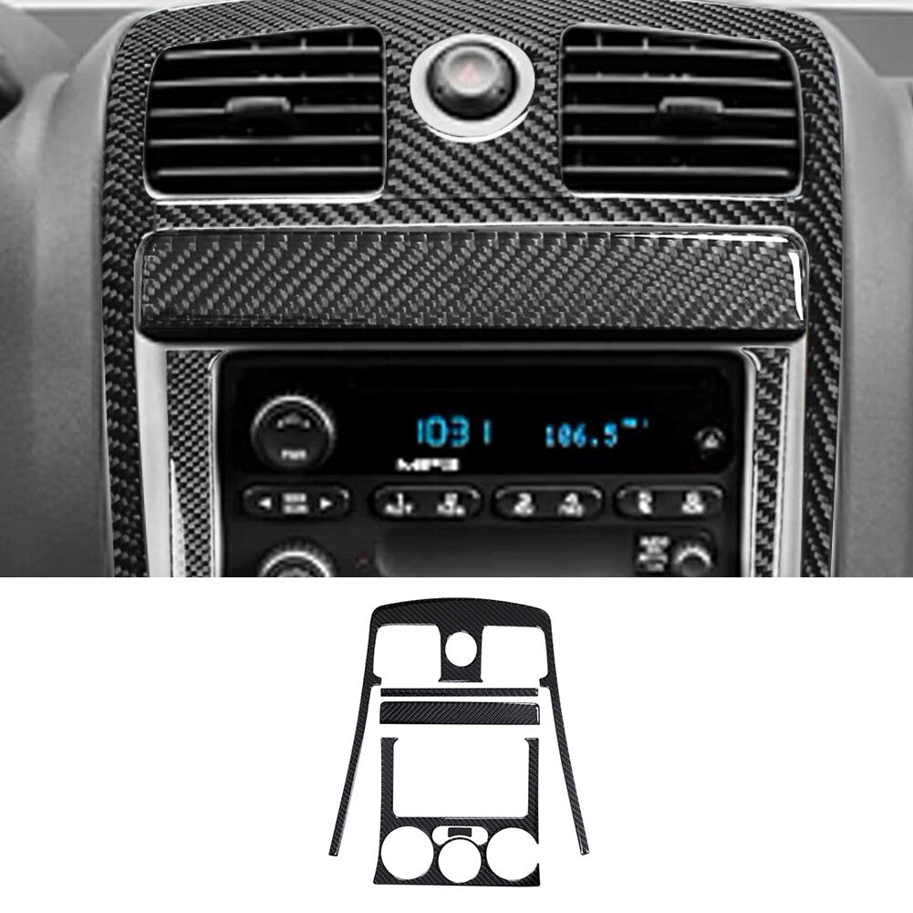 5Pcs Carbon Fiber Radio Climate Surround Cover For Colorado 2004-12/ for Canyon 05-12