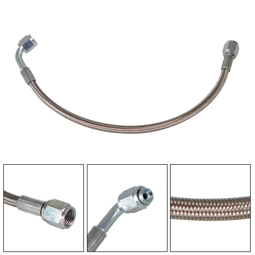 36 Turbo Oil Feed LineSteel Braided PTFE Line 4AN 90° Straight Hose End Teflon