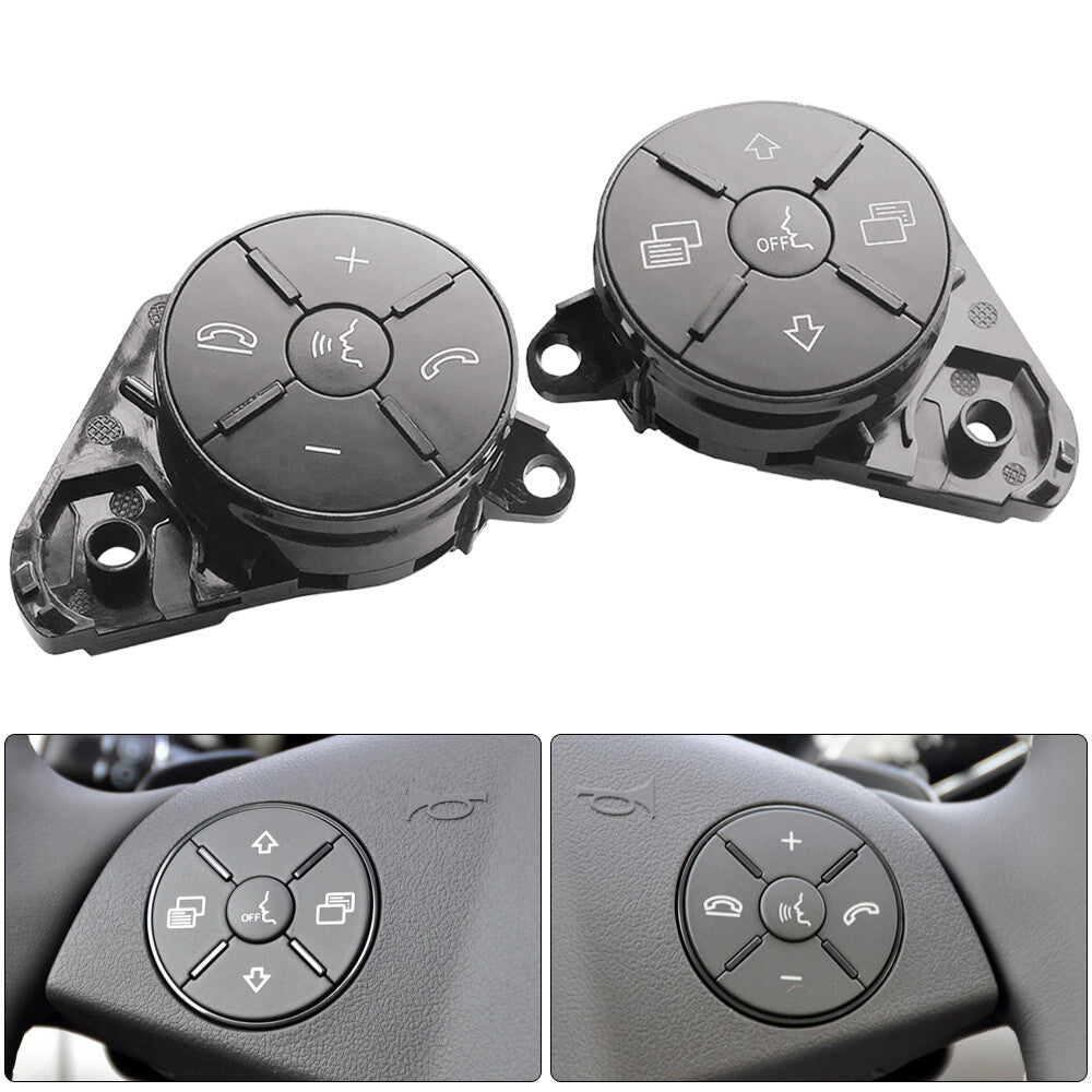2X Steering Wheel Switch Repair Button Gray Left+Right For M GL R W164 W251