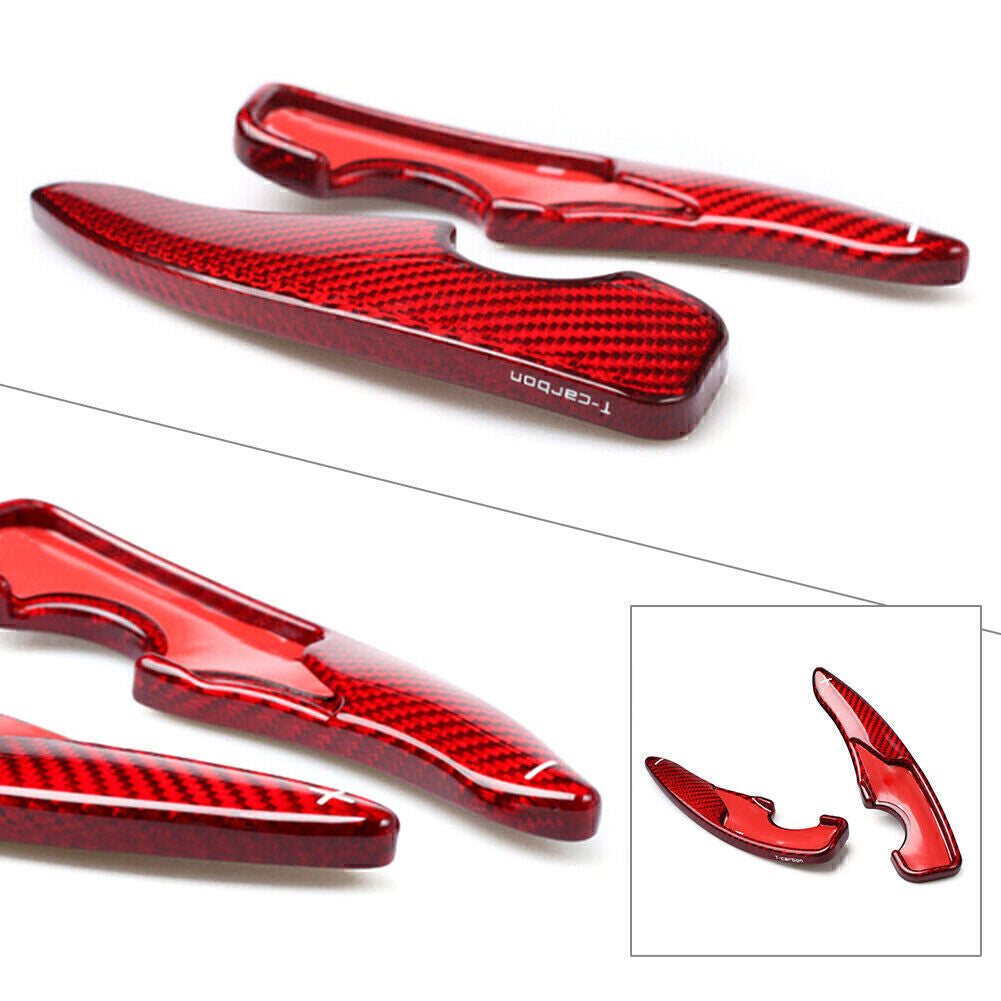 Red Carbon Fiber Steering Wheel Shift Paddle Extension Fit 2017 for Toyota GT86
