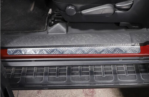 Silver Aluminum Door Sill Plate Scuff Cover Guard for Toyota FJ Cruiser 2007-21