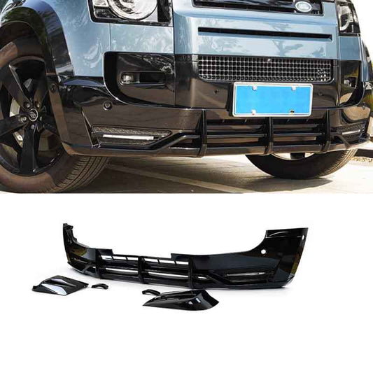 Glossy Black 2020-2023 for Land Rover for Defender Front Bumper Lip Spoiler Splitter