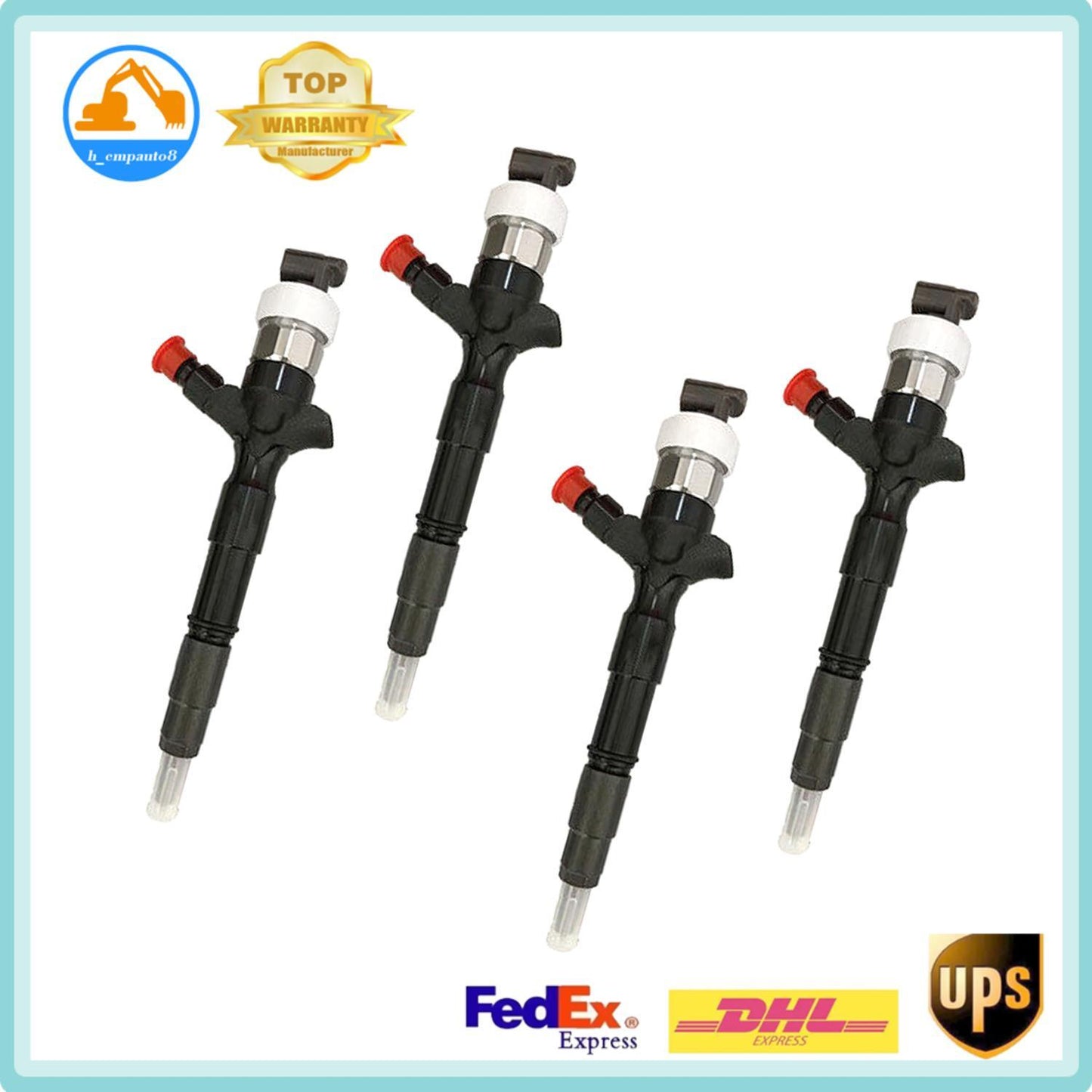 4pcs Fuel Injector W/23670-30050 for Toyota Hiace 1kd 2kd Diesel DHL UPS