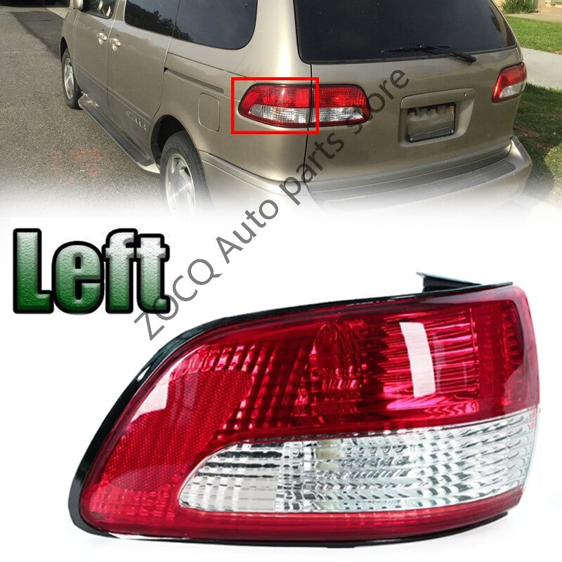 Left Outer Rear Bumper Tail Light Brake Stop Lamp for Toyota for Sienna 2001-2004
