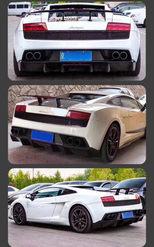 Carbon fiber rear bumper diffuser lip suitable for Lamborghini Gallardo LP560 LP570 LP550
