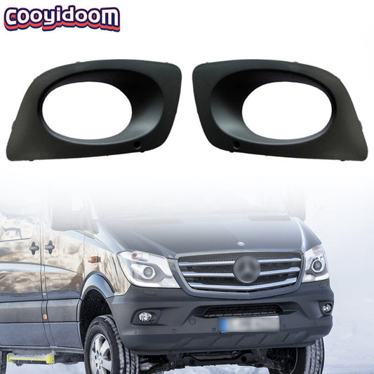 2Pcs Front Bumper Fog Lamp Cover With Hole for Mercedes Sprinter W906
