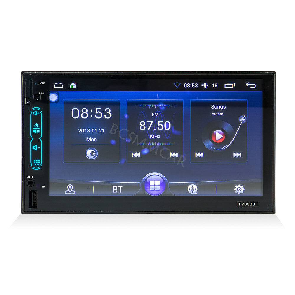 7in Double Din Car Stereo HD Touch Screen MP5 Player GPS WIFI Bluetooth FM USB