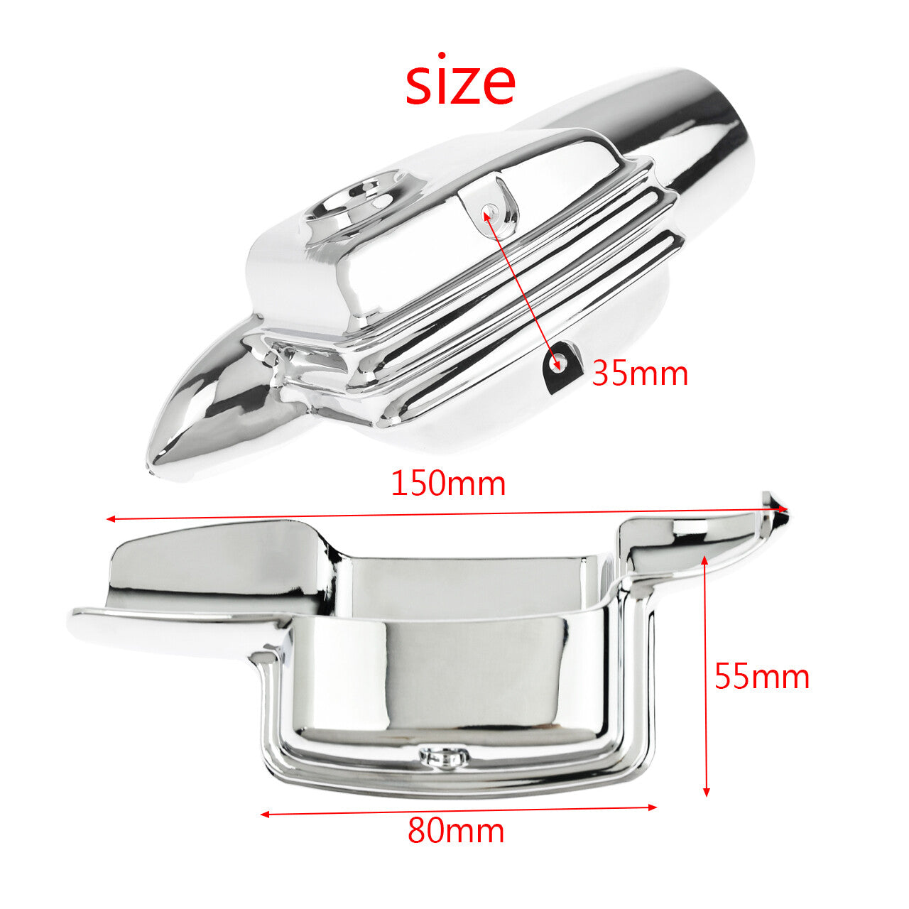 Chrome Rear Brake Master Cylinder Cover Fit for Harley Touring Glide 2008-2022
