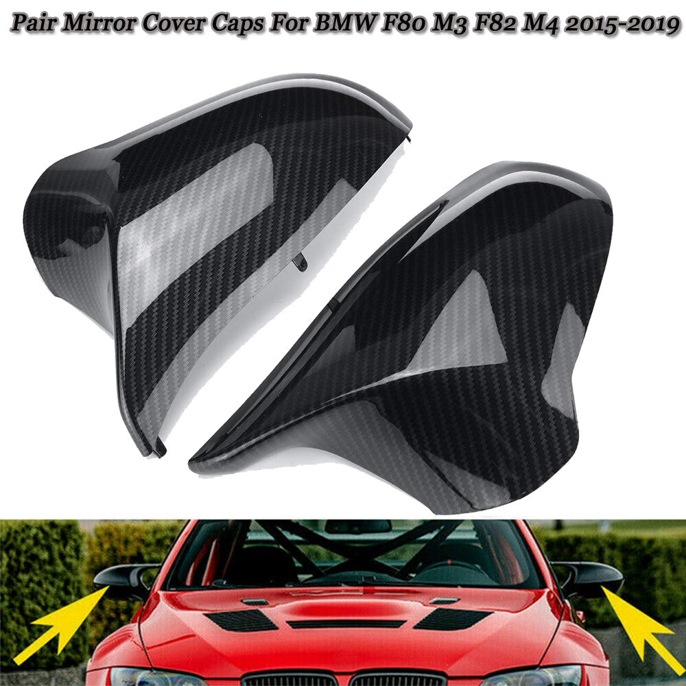 Replacement carbon fiber side mirror caps for BMW F80 M3 F82 M4 15-19