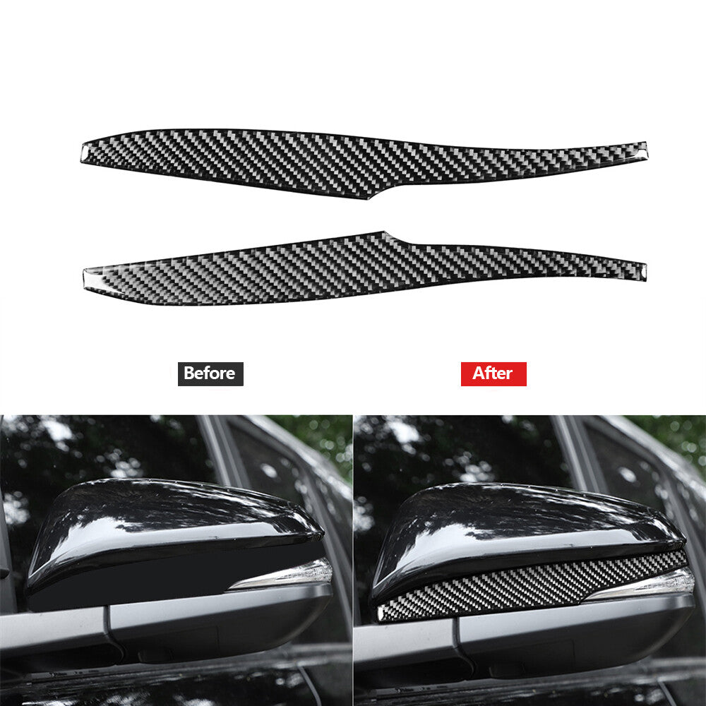 Carbon Fiber Rearview Mirror Decorative Cover Trim for Toyota 4Runner 2010-2020