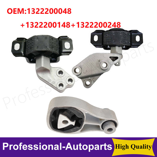 3-piece engine motor bracket and transmission mount set for Smart Fortwo 451 (2008-09-2015)