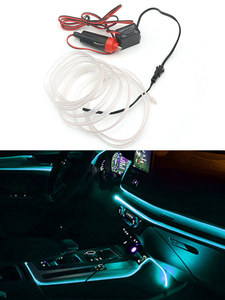 Car Interior Atmosphere LED Light Strip Wire Lamp Decor Accessories Azure 2M
