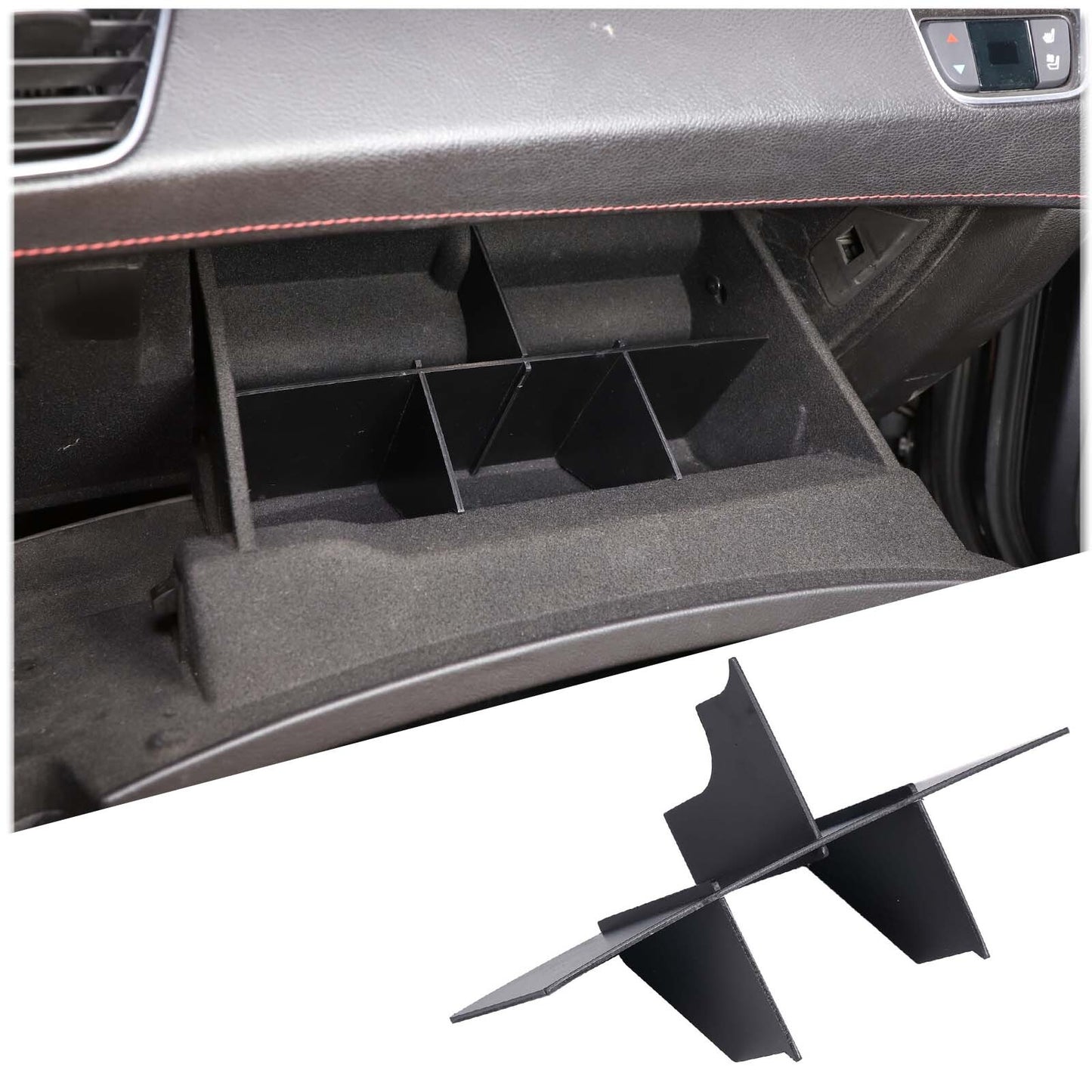 6-piece Red Alloy Interior Air Conditioning Adjustment Stalk Cover Trim for Hummer H2 2003-2007 USA