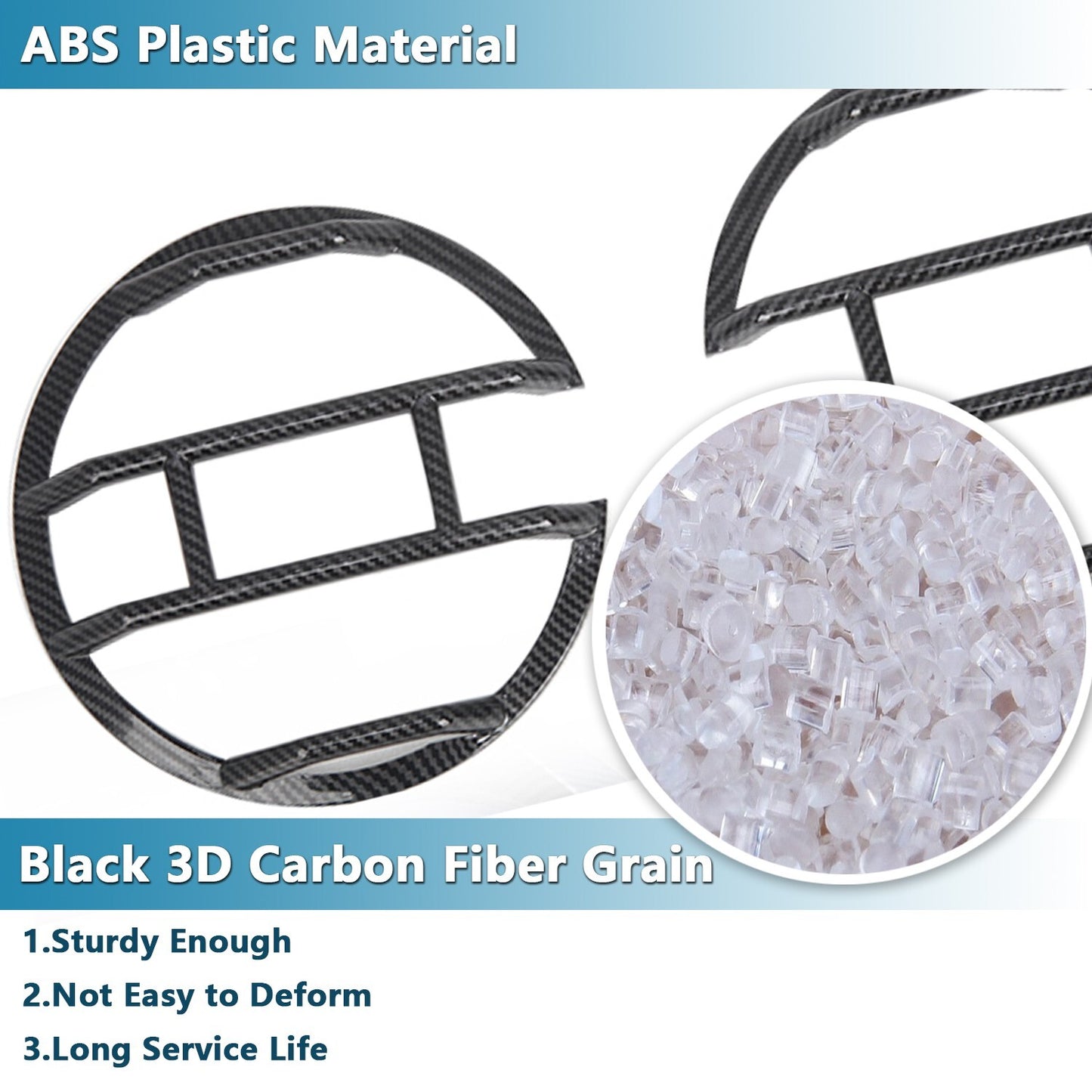 Carbon Fiber Headlight Lamp/Wheel Eyebrow Light Cover Guard for Ford Bronco 21+