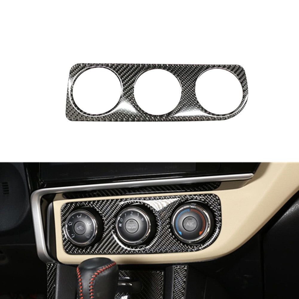 Carbon Fiber Air Conditioner Switch Panel Trim for Toyota for Corolla 2014-2018 B