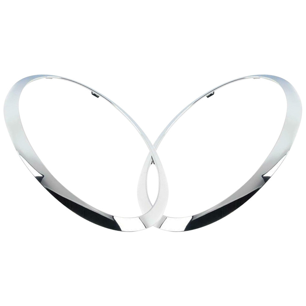 Left+Right Front Headlight Trim Strip for 2013-18 for Mini F55/F56/Cabrio F57 Chrome