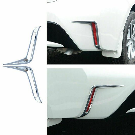 2P for Toyota for Corolla Sedan 2019-2023 Chrome Rear Fog Lamp Light Cover Trims