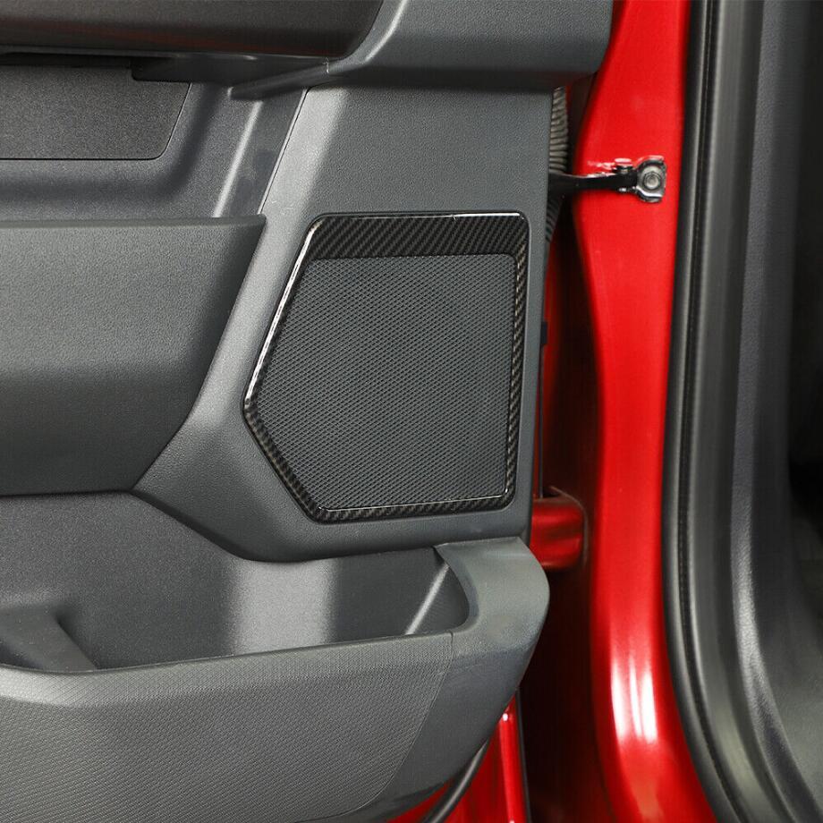 Suitable for 21-23 for Ford F150 F-150 Carbon Fiber Inner Door Speaker Cover Trim Frame 4P