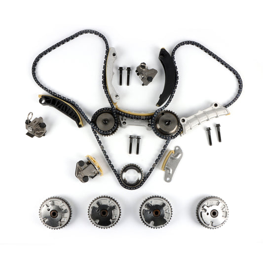 Complete Kit Timing Chain+ 4VVT Cam Phaser Int Exh for Chevy Equinox CTS