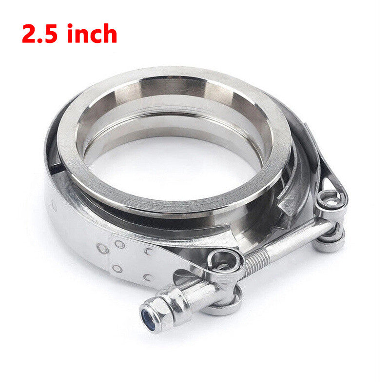 2.5 inch Stainless Steel V-Band Clamp Mild Steel Flange for Exhaust Downpipe