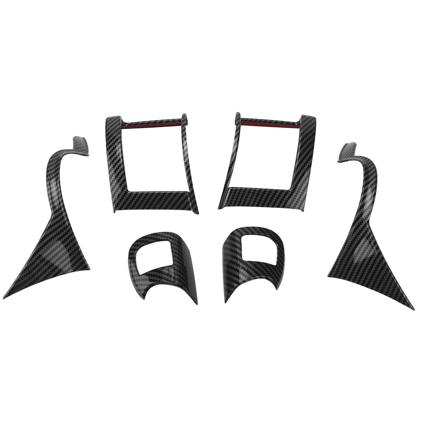 Auto 6pcs Carbon Fiber Style Dashboard Air Vent Cover Trims For Hatchback F55