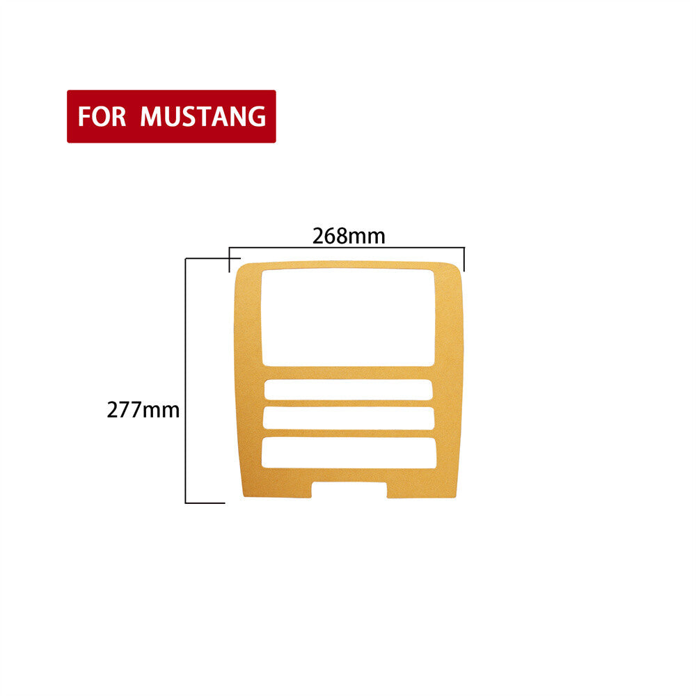Suede Yellow Central Control Navigation CD Panel Trim for Ford for Mustang 2009-2013