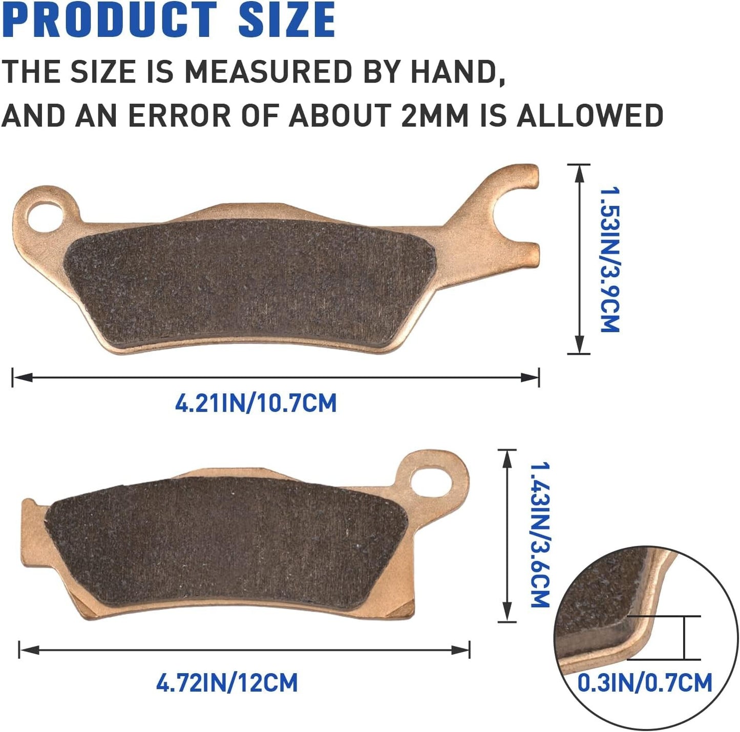 Brake Pads Front and Rear for Can-Am Outlander 650 850 1000 Outlander Max 450