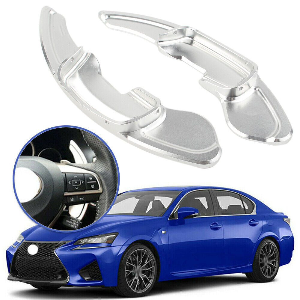 Steering Wheel Shift Paddle Shifter Extension Silver Fit for Lexus GS250 GS350 12-16