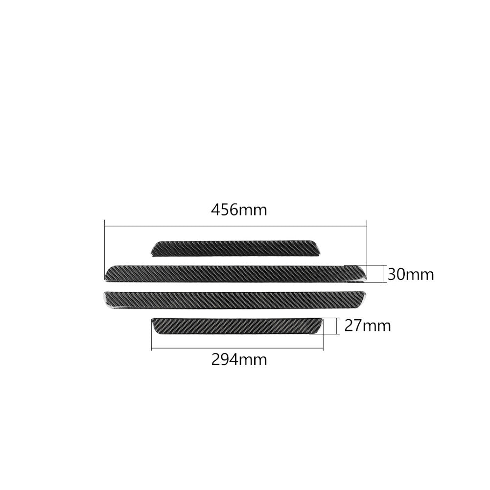 Carbon fiber entry strip decorative trim for Audi A6 A7 2012-2018
