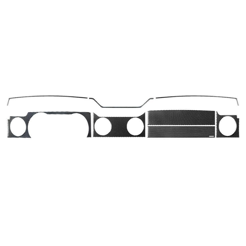 8Pcs Carbon Fiber Interior Console Panel Cover Trim for Ford for Mustang 2005-2009