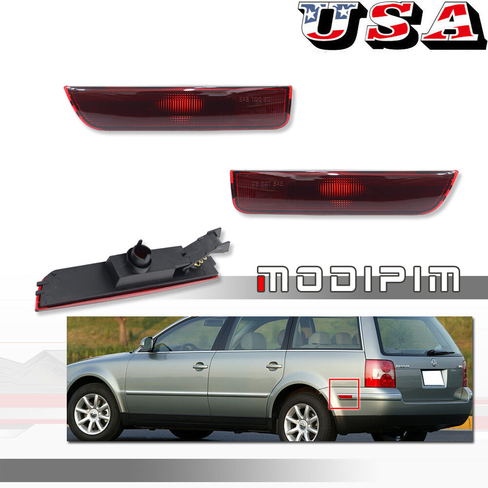 Red rear bumper side marker light housing for Volkswagen for Passat B5.5 2001 - 2005