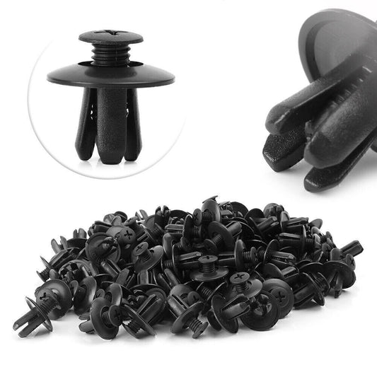 120x Car Body Hole Plastic Rivets Fastener Fender Bumper Push Pin Clips