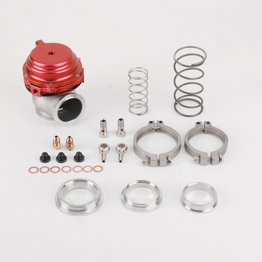 Universal For 44mm External Wastegate MVR V-Band Flange Turbo Water Cooled Red