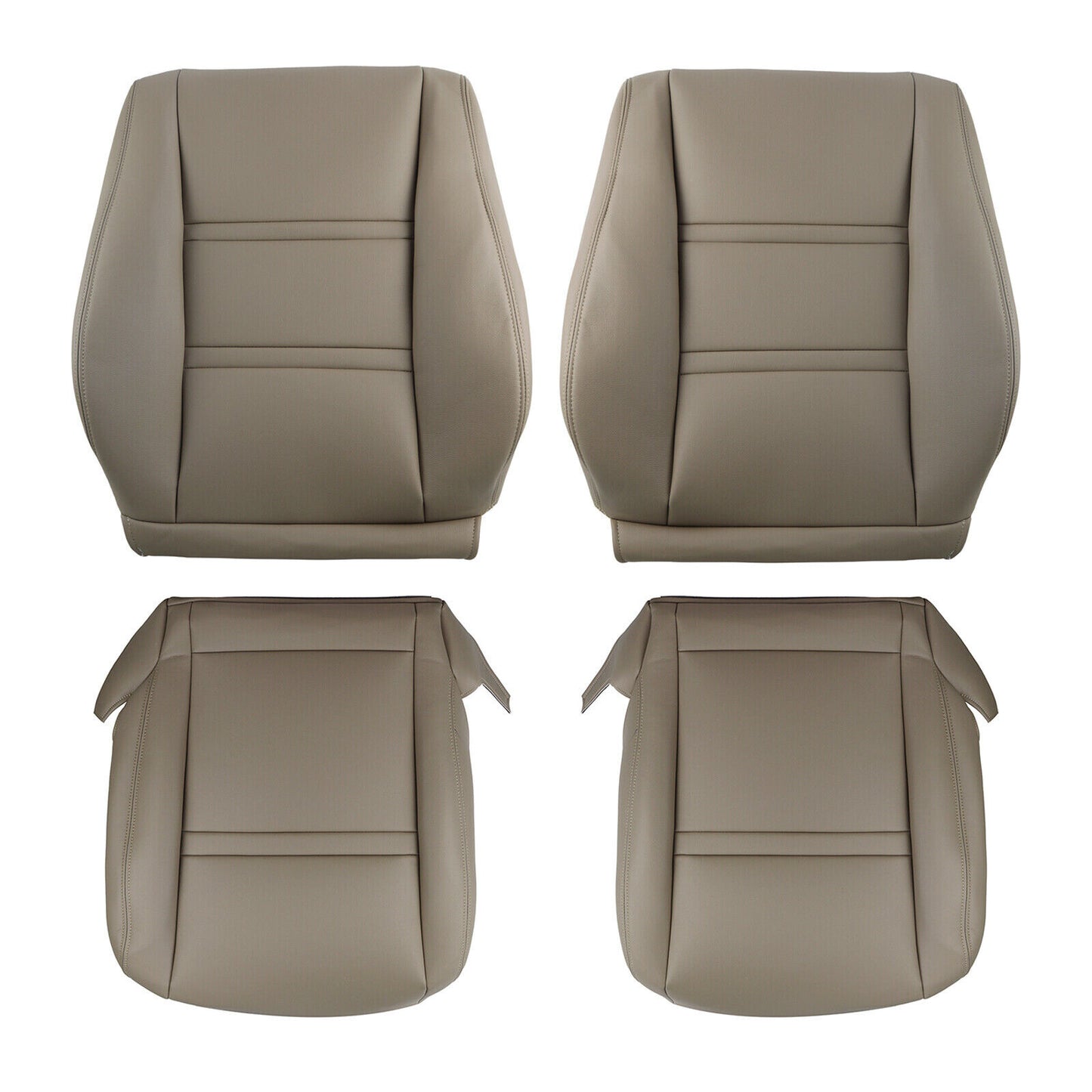for Toyota for Land Cruiser 1990-1997 4PCS Leather Driver  Passenger for Seat Covers