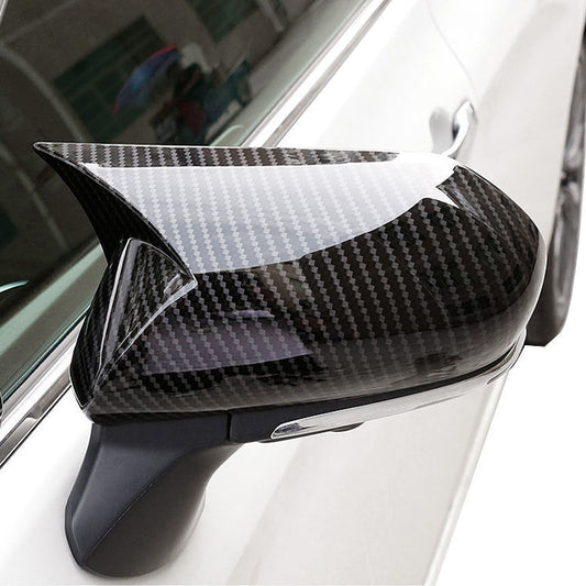 Car Ox Horn Side Rearview Mirror Cover Carbon Fiber Color for Toyota for Camry 18-23