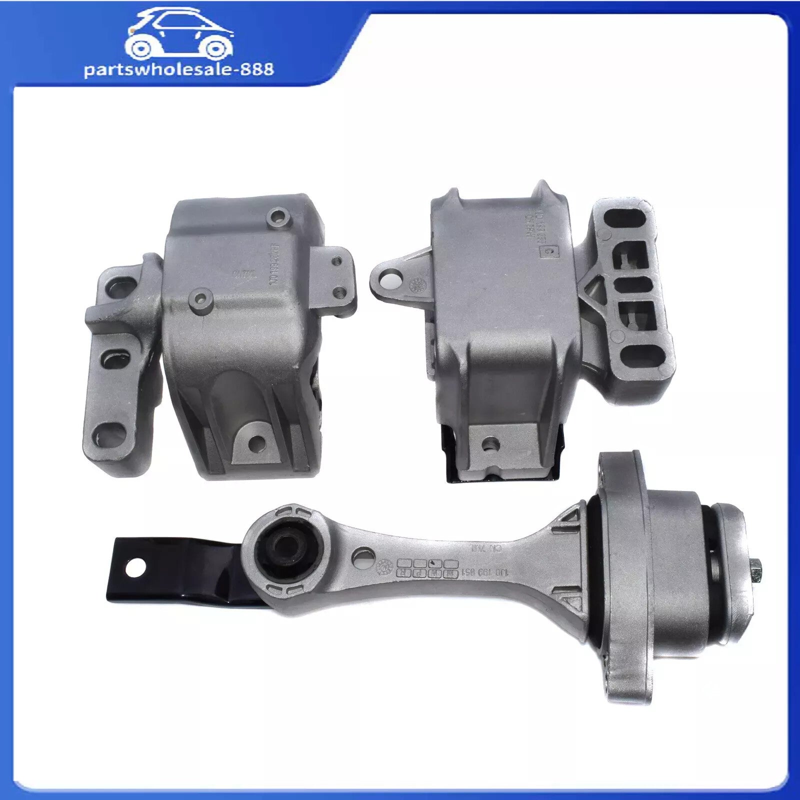 1J0199555AJ is a 3-piece set for mounting the engine, motor, and automatic transmission of a for Volkswagen for Golf GTI 1.8 engine.