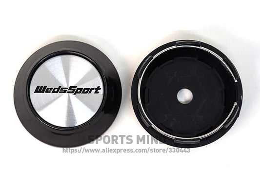 4x68mm Weds Sport Silver Decal Badge Wheel Center Cover Hub Cover Rim Cover TE37