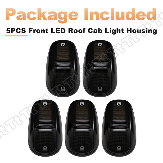 Cab roof marking daytime running light housing smoked for 03-18 for Dodge for Ram 1500 2500 3500