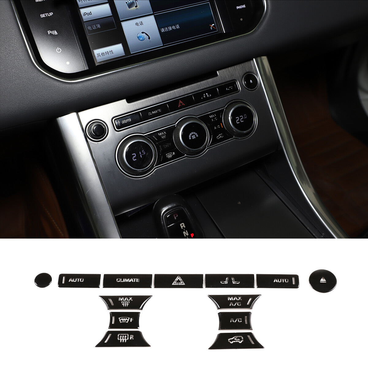 Carbon fiber central control air socket frame trim for BMW 5 Series E39 96-03