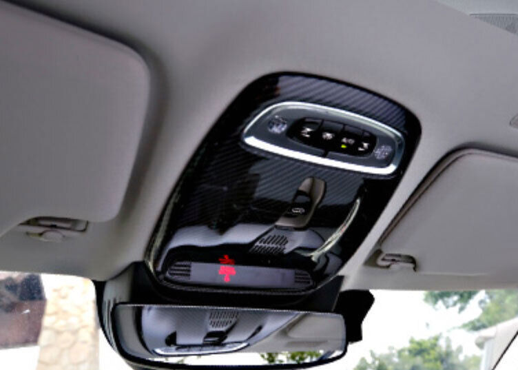 ABS Carbon Fiber Inner Front Reading Light Cover Trim for Volvo XC90 2016-2023